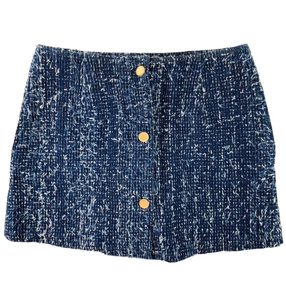 Frame Denim Boucle Mini Skirt Womens Size 4 NWT (MSRP $298) Academia Preppy - Picture 2 of 12